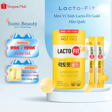 Men Vi Sinh Lợi Khuẩn LACTO-FIT Gold Hàn Quốc Hộp 50 Gói Giúp Bổ Sung Lợi Khuẩn Đường Ruột