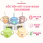 Cốc tập hút silicon Cocobear cho bé có chức năng đẩy, Cốc tập hút cho bé silicon Cocobear nắp đậy