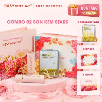 [SET QUÀ] Combo 2 Son Sáp Lì Rosy Sweet Love Không Chì Hộp Quà Tặng Mẹ Bạn Gái Cô Giáo Sinh Nhật