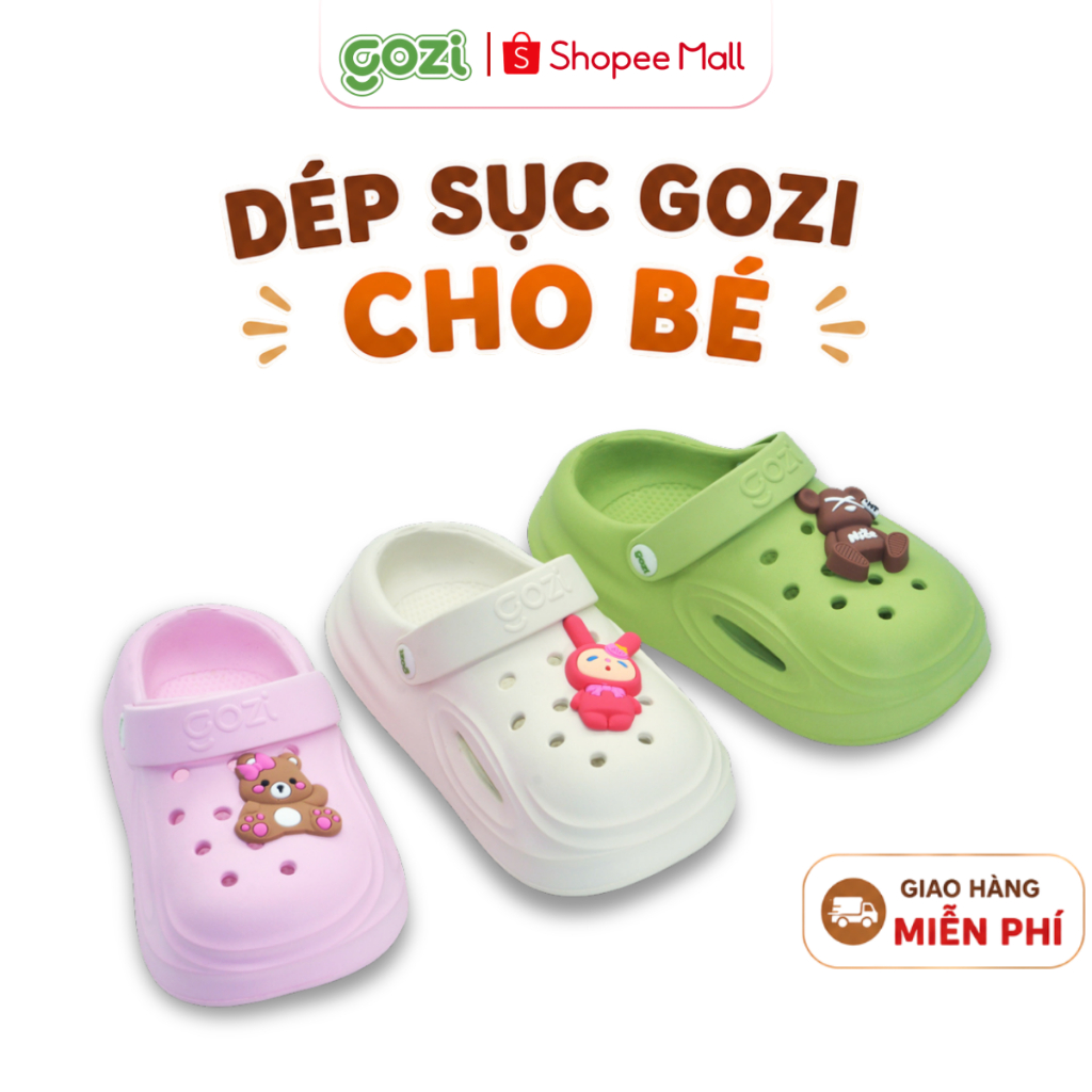 Dép Sục Trẻ Em GOZI GZ6006 , Đế Bằng,Nhựa Eva Chống Trượt