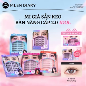 MLEN DIARY Mi Giả Có Sẵn Keo Bst Các Loài Hoa Lông Mi Giả Mi Cụm Có Sẵn Keo Mềm Mại Tự Nhiên, Có Thể Tái Sử Dụng