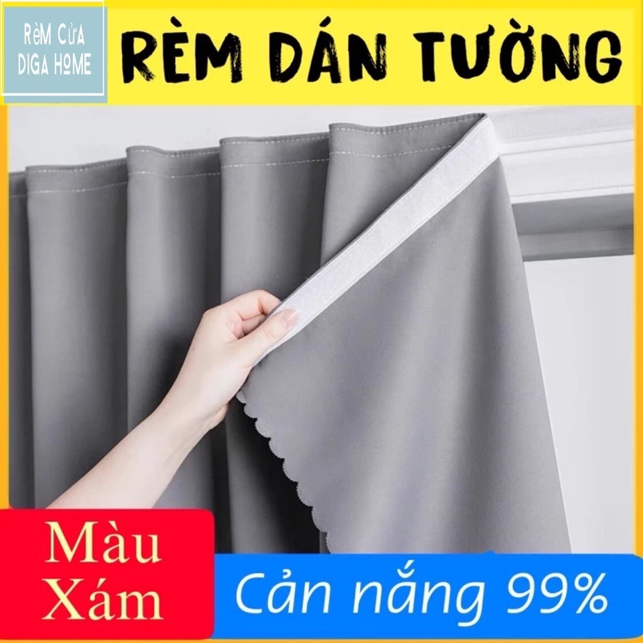 [FURNI HOME] Màn Dán Cửa Sổ-Không Cần Khoan Vô Cùng Tiện Lợi, Chất Vải Cản Sáng Tốt-Nhiều Màu,Nhiều Kích Thước