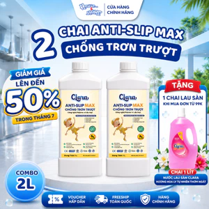 Combo 2 Chai CLARA Anti-Slip Max ASMA1000, Dung Dịch Chống Trơn Trượt Chuyên Dụng Cho Mọi Không Gian Hàng Chính Hãng