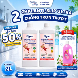 Combo 2 Chai Clara Anti-Slip Ultra ASUL1000 Dung Dịch Chống Trơn Trượt Chuyên Dụng Cho Mọi Không Gian Hàng Chính Hãng
