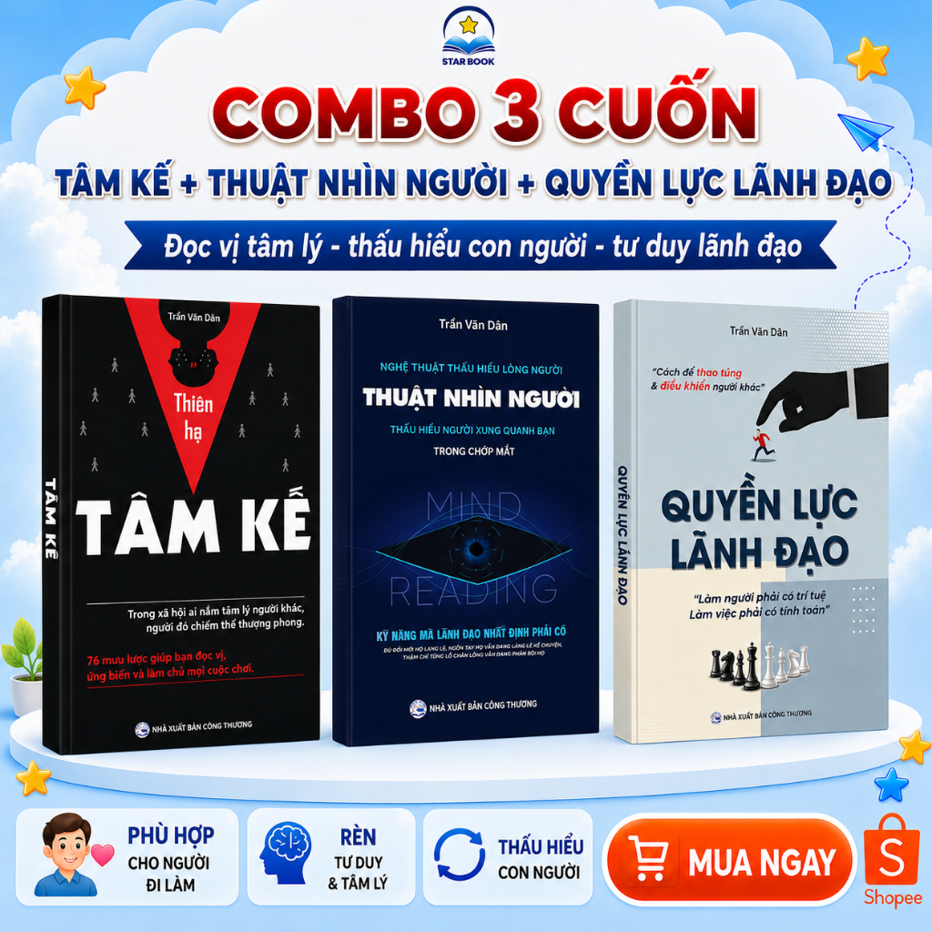 Sách - Combo 3 cuốn - Thuật Nhìn Người, Quyền Lực Lãnh Đạo, Thiên