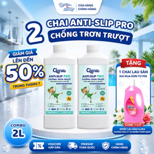 Combo 2 Chai Clara Anti-Slip Pro ASPR1000, Dung Dịch Chống Trơn Trượt Chuyên Dụng Cho Mọi Không Gian Hàng Chính Hãng