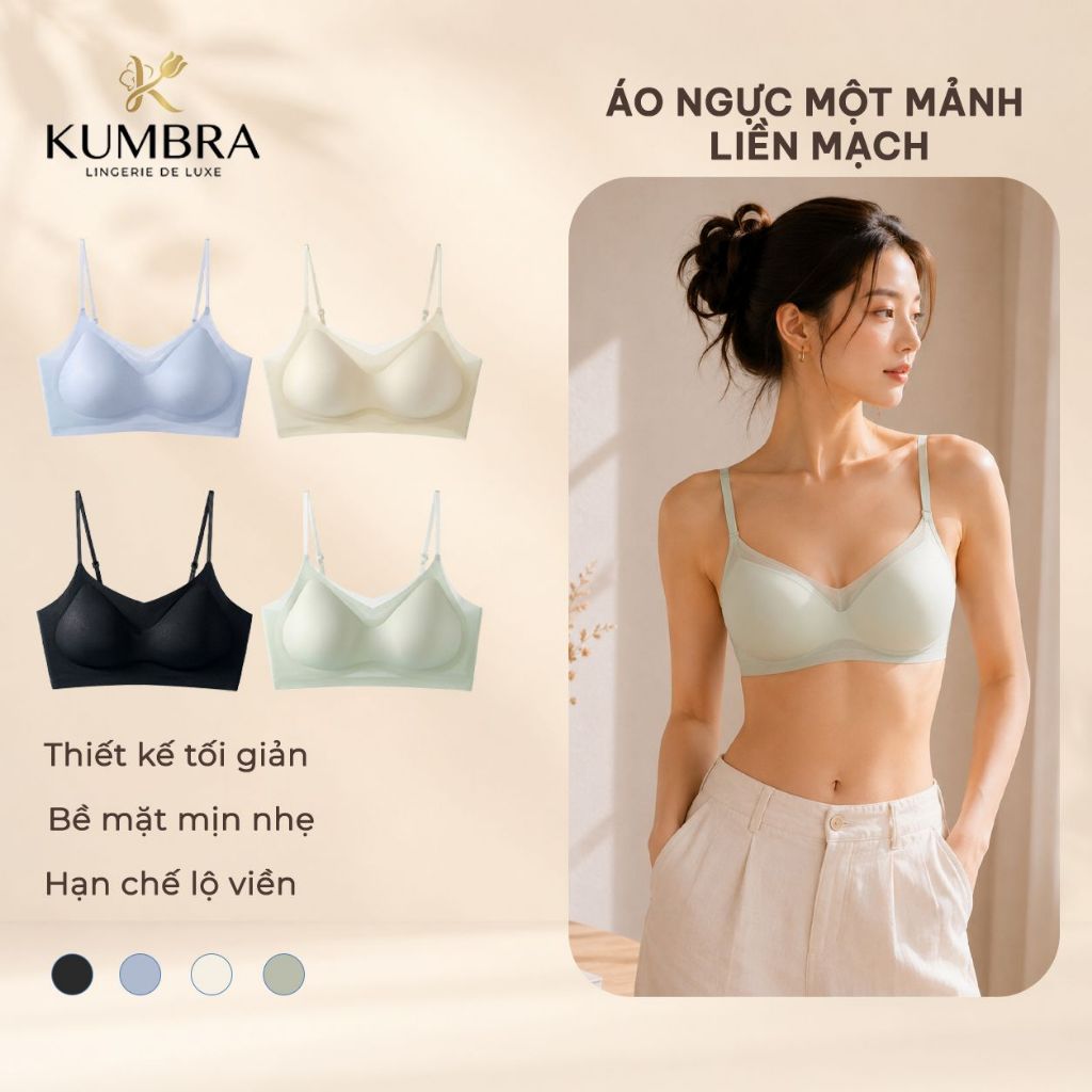 [DEAL MỞ BÁN] Áo Lót Su Mịn Liền Mạch Không Gọng Nâng Đỡ Tự Nhiên Thoáng Khí Không Lộ Viên (8099)