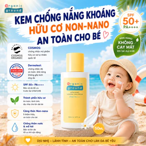 Kem chống nắng khoáng chất không nano Organic Ground cho da nhạy cảm