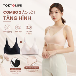 Combo 2 Áo lót ngực nữ TOKYOLIFE tàng hình không gọng nâng ngực mềm mịn thoáng khí 40001912