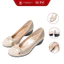 Giày da nữ đế xuồng đính nơ KOSU cao 4,5cm, giày công sở nữ êm, nhẹ, chống thấm nước K-24422 Nhật Bản