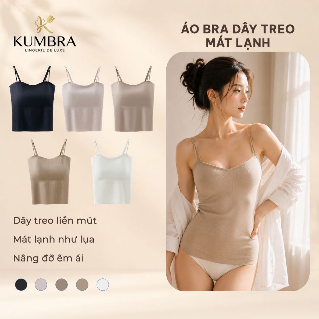 [DEAL MỞ BÁN] Áo Hai Dây Tích Hợp Mút Không Gọng, Co Giãn 4 Chiều, Nâng Đỡ Êm Ái (6611)