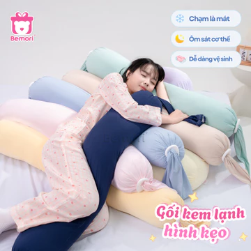 Gối Ôm Kem Lạnh Hình Kẹo 2m BEMORI Gối Ôm Thun Lạnh Cấp Độ 4 Đem Lại Giấc Ngủ Ngon,Gối Ôm Bầu Cao Cấp