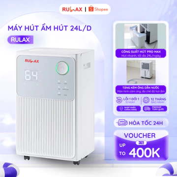 Máy Hút Ẩm Lọc Không Khí RULAX Khử Mùi Khử Khuẩn Chống Ẩm Mốc Làm Khô Nhanh Chóng - BH 24 Tháng
