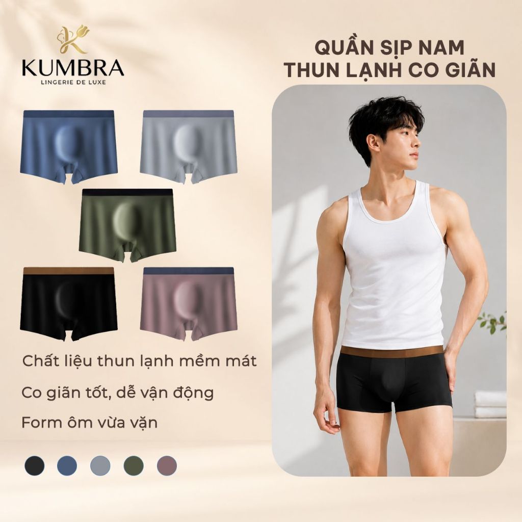 [DEAL MỞ BÁN] Quần Sịp Nam Thun Lạnh KUMBRA, Co Dãn 4 Chiều, Thấm Hút Kháng Khuẩn (1999)