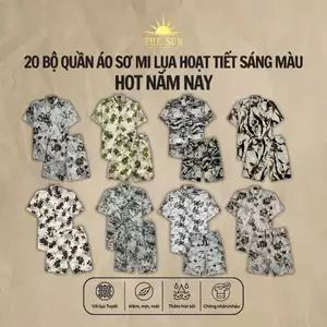20 Mẫu Bộ Quần Áo Lụa Họa Tiết Sáng Màu Cực HOT Năm Nay, Bộ Sơ Mi Size 50-100kg, Bộ Cuban Shirt Vải Lụa Mát, Chống Nhăn