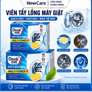 Viên Tẩy Lồng Máy Giặt Denkmit Đức Khử Mùi Hôi Cặn Bẩn Lâu Ngày, Sạch Lồng Giặt, Nhập Khẩu EU, An Toàn Cho Sợi Vải