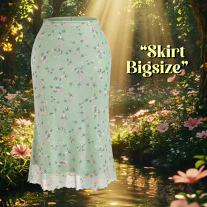 Chân Váy Dáng Midi Skirt Trendy Dành Cho Bigsize Hoạ Tiết Hoa Nhí