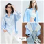 Áo sơ mi nữ GILLEE sơ mi trơn dáng oversized, sơ mi form rộng vải kate Mỹ xanh pastel chống nhăn FAS293