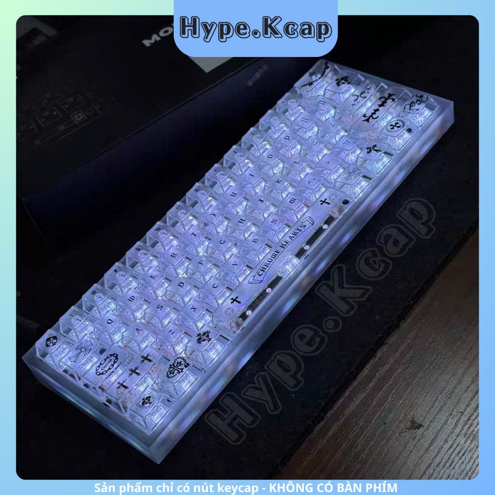 Keycap Chrome Heart Phong Cách Xuyên Led Cherry Profile | BigBuy360 - bigbuy360.vn