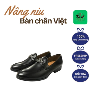 Giày Công Sở Nam sân in mác da bò đế cao su khâu tăng chiều cao, đi êm, Giày tây nam công sở phối đồ trẻ trung đi làm