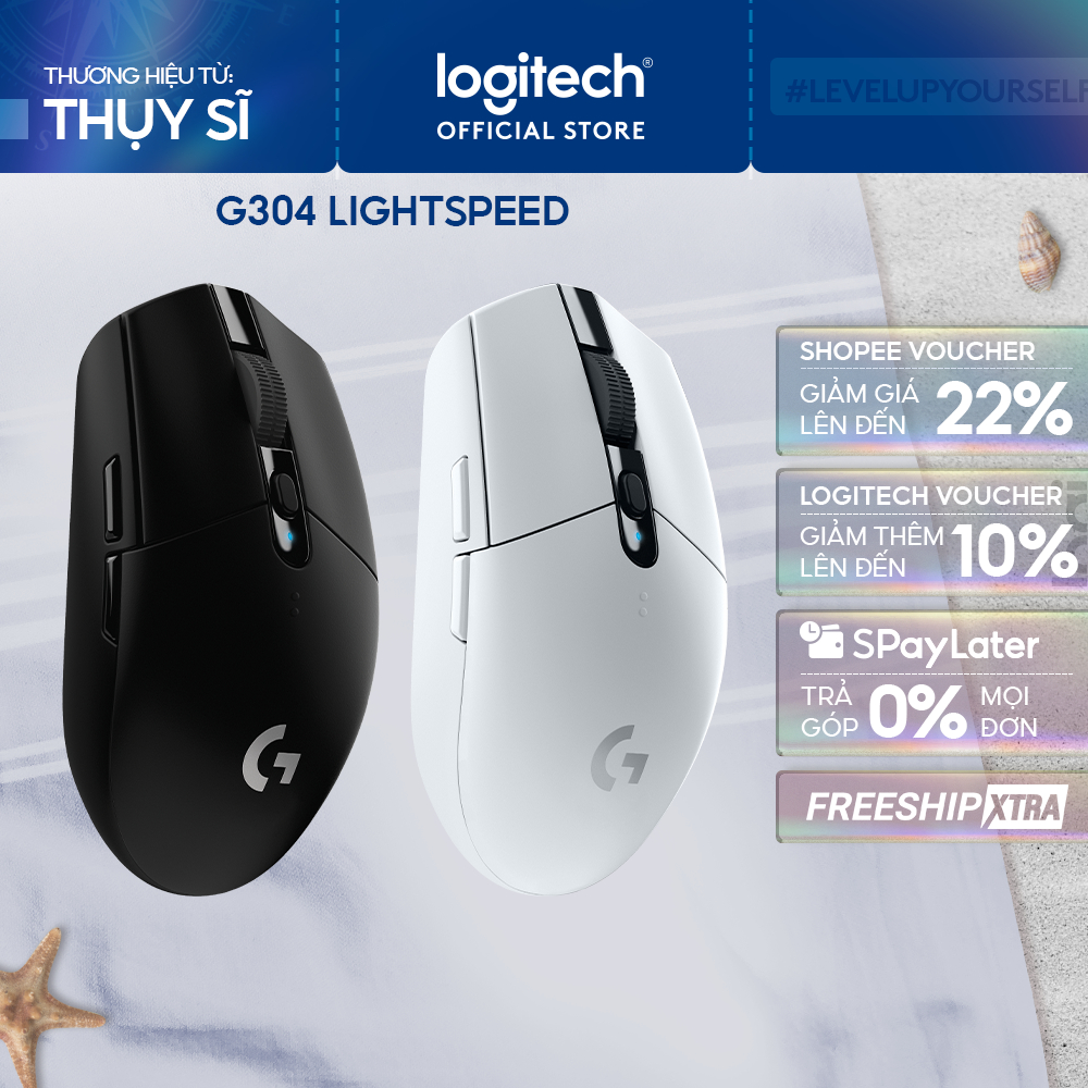 Chuột gaming không dây Logitech G304 - nhẹ, 6 nút lập trình, onboard memory, pin 250h