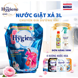 NƯỚC GIẶT Hygiene 3L ĐẬM ĐĂC _ THÁI LAN _ Giữ Hương Lâu Dài, Loại Bỏ Mùi Hôi Vết Dơ Cứng Đầu
