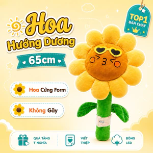 Hoa Hướng Dương Nhồi Bông 65cm, Bông Hoa Hướng Dương Mặt Cười Món Quà Tặng Bạn, Tốt Nghiệp Ý Nghĩa