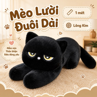 (Quà) Mèo Lười Nhồi Bông Hàng QCCC, Gấu Bông Mèo 1M, 1M2 Ôm Ngủ, Lông Kim Mịn Mềm, Đáng Yêu, Món Quà Tặng Ý Nghĩa