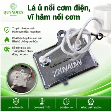 Vỉ Hâm Nồi Cơm Điện 220V AC 40W – Lá Ủ Nồi Cơm Điện Thay Thế Dùng Cho Nồi Cơm Điện - Quyndien