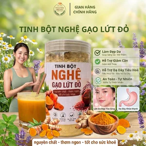 Tinh Bột Nghệ Gạo Lứt Đỏ [Hộp 500g] - Tốt Cho Dạ Dày & Giúp Sáng Da