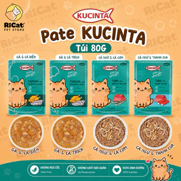 [XẢ DATE T1/2027 Combo 12-48] Pate Mèo KUCINTA gói 80g Giàu Dưỡng Chất cho Mèo Mọi Lứa Tuổi - Snapp Tom Đại Tiệc Mèo Cam
