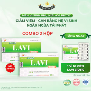 Men Vi Sinh Phụ Khoa, Viên Uống Vùng Kín Bổ Sung Lợi Khuẩn Lavi Biotic 30 Viên Kèm Quà Tặng