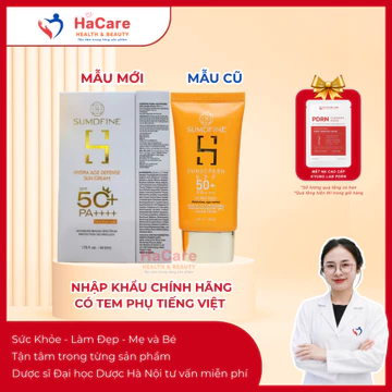 [HÀNG CÔNG TY, CÓ TEM PHỤ] Kem Chống Nắng Sunscreen SPF 50+ PA+++ Sumdfine Chống Nắng Vật Lý Nâng Tone 50g
