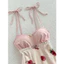 NUNG NIU - Áo Hai Dây Nữ Hoa Hồng Retro Phối Chấm Bi Cột Nơ Vai Phối Ren Dáng Babydoll