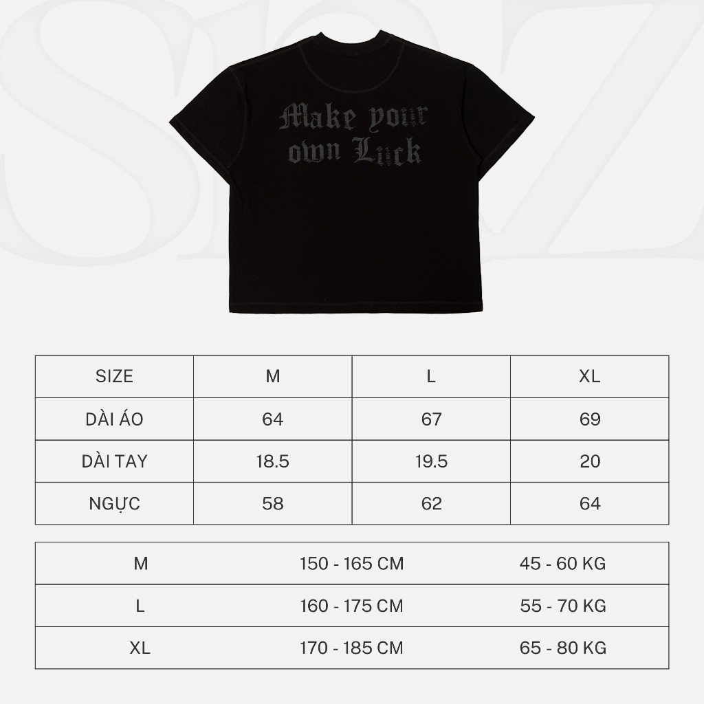Áo Thun Boxy SNAZZY Unisex Nam Nữ Chất Liệu Cotton Chính Hãng - OWN LUCK BOXY | BigBuy360 - bigbuy360.vn