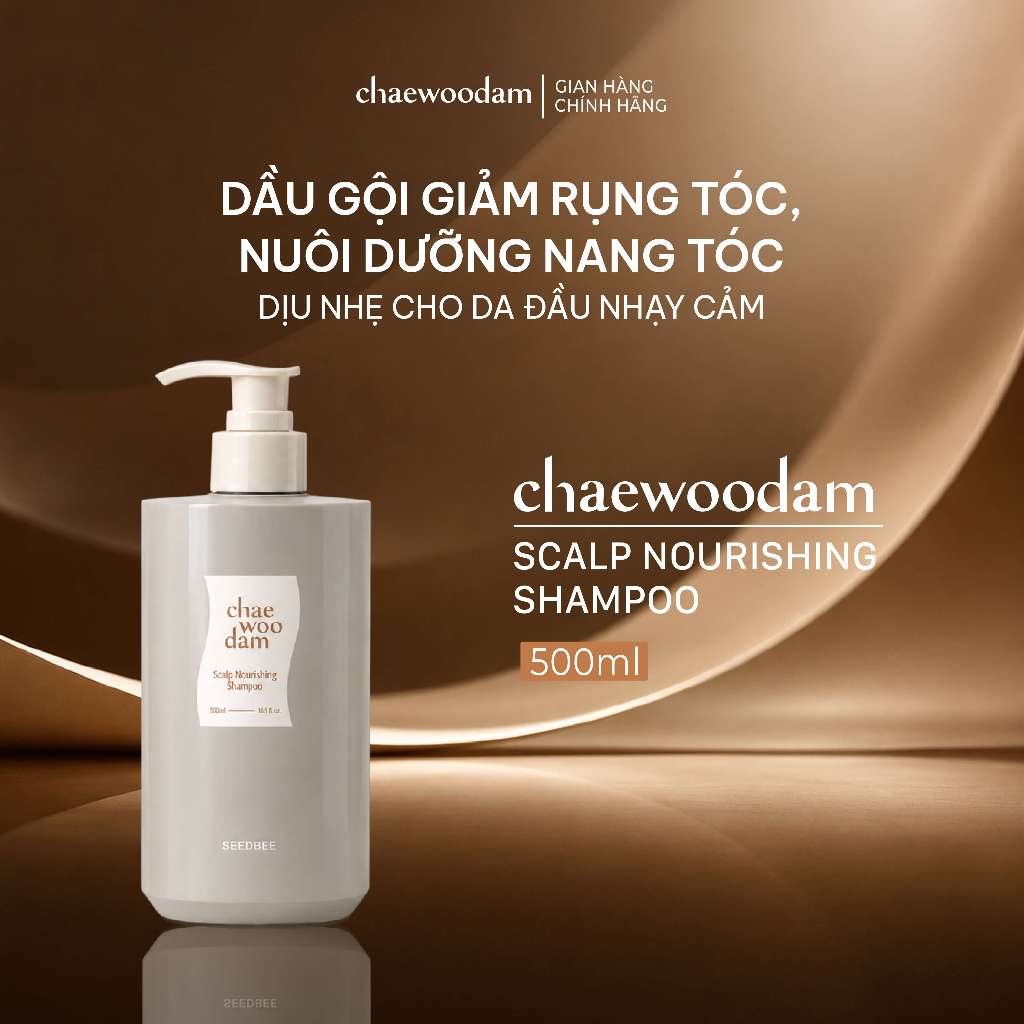 [CHAEWOODAM] Dầu Gội Giảm Rụng Tóc, Nuôi Dưỡng Nang Tóc, Dịu Nhẹ Cho Da Đầu 500ml