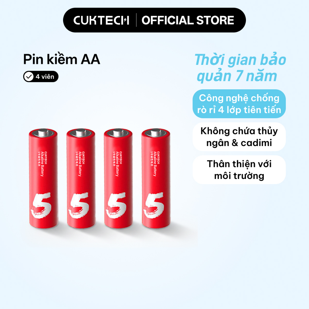 CUKTECH pin kiềm AA nhiều màu