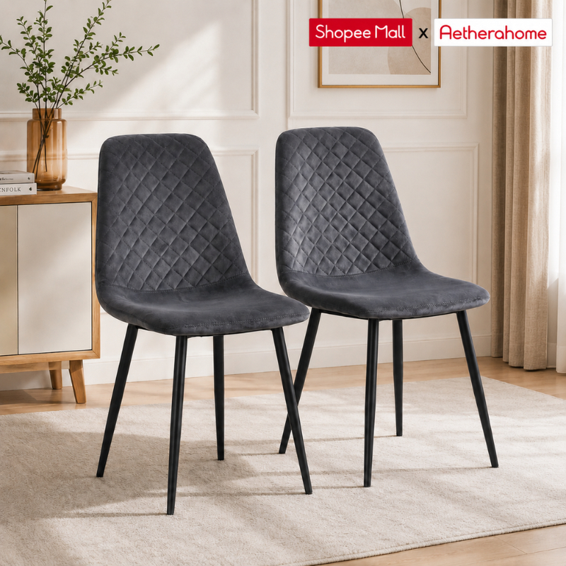 AetheraHome Ghế ăn sang trọng Châu Âu, ghế cà phê,ghế chân sắt cố định,ghế khách sạn,có thể xuất VAT