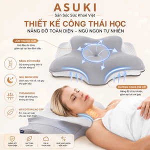 Gối Ngủ Ngon Công Thái Học Asuki Cao Cấp