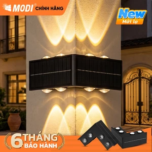 Đèn Hắt Góc Năng Lượng Mặt Trời L8 MODI SOLAR Chiếu 2 Hướng Gắn Góc Tường Trang Trí Ngoài Trời