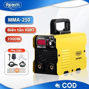 REAIM Máy hàn que mini IGBT MMA-250/500 Máy hàn điện tử có đồng hồ phụ kiện kèm dùng trong gia đình