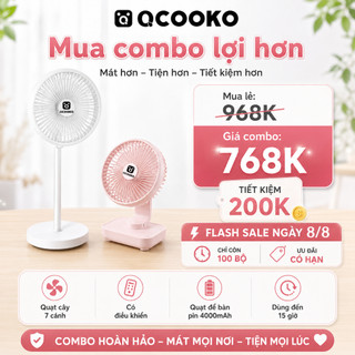 [Chính Hãng] Quạt cây đứng 7 cánh Xiaomi Qcooko có điều khiển từ xa, quay 120 độ siêu mát, hoạt động êm ái