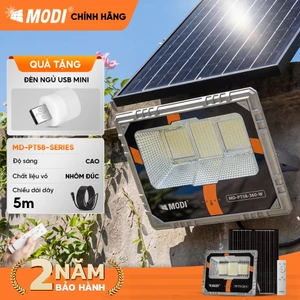 Đèn Pha LED Chiếu Bảng Hiệu Năng Lượng Mặt Trời MODI SOLAR Ánh Sáng Trắng Nâng Cấp Độ Sáng