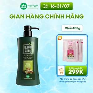 Dầu Gội Dược Liệu Nguyên Xuân Xanh Dưỡng Tóc 365g KM 35g - giá không đổi