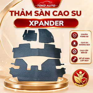 Thảm LÓT SÀN theo xe Xpander 2018 - NAY Cao Su đúc NISSIN chữ trắng