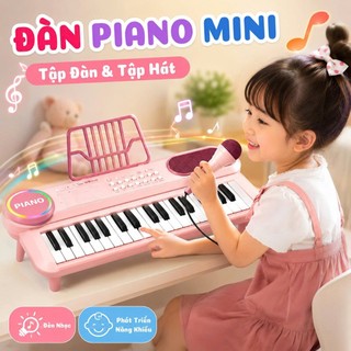 Đồ Chơi Đàn Piano Mini Cho Bé Tập Đàn Và Tập Hát Có Đèn Nhạc Vui Nhộn-Đồ Chơi Giáo Dục Sớm Cho Bé Phát Triển Năng Khiếu