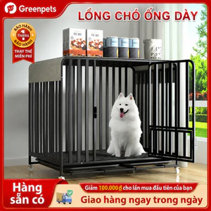 🐶GreenPets😸Chuồng Chó Nan Ống Chuồng lồng nuôi chó Sơn Tĩnh Điện Có bánh xe Dành chuồng chó lớn Size 60-125cm
