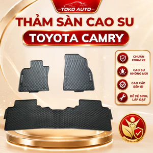 Thảm LÓT SÀN Cao su xe Toyota Camry 2019- NAY chống thấm nước, loại đúc dày theo xe, không mùi mẫu NISSIN