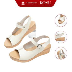 Sandal nữ đế xuồng quai ngang KOSU K-23460 mang nhẹ, chống thấm nước, cao 4cm, sản xuất tại Nhật