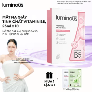 1 Hộp 10 Miếng Mặt Nạ Giấy COLORKEY LUMINOUS Vitamin B5 Hỗ Trợ Phục Hồi 25ml/miếng